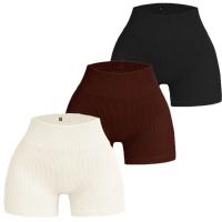 Pantalones cortos de elevación de cadera de cintura alta para yoga y fitness con hilo sin costuras - details 0