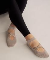 Calcetines de algodón transpirables y absorbentes para Yoga, medias antideslizantes de silicona para Pilates, Ballet y Fitness, 2 pares - details 3
