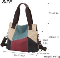 Bolso de Lona para Mujer Bolso de Las Señoras de la Lona Bolso de Hombro de Las Mujeres Bolso Bandolera Bolso Tote Bolso Shopper - details 0