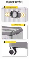 Caja plegable con ruedas, contenedor de almacenamiento plegable de gran capacidad, manija de varilla de tracción - details 5