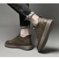Zapatos De Patinaje Para Hombres Con Aumento De Altura En Cuero Genuino Zapatillas Elevadoras Inserción De Altura 6CM Skate Shoes - details 2