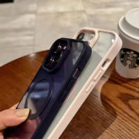 Fundas de lujo transparentes para iPhone 15 14 13 12 Pro Max Plus con carga inalámbrica magnética a prueba de golpes - details 2