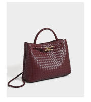 Nuevo Bolso de Mujer Tejido con Hebilla de Cuerda de Metal Bolso de Mano Portátil Retro - details 14
