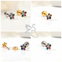 ZS-pendientes de acero inoxidable para mujer y niña, aretes de 20G con forma de corazón, estrella, Circonia cúbica, cristal, Piercing para el lóbulo y la hélice del cartílago, 1 unidad - details 11