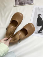 Francés de fondo plano cabeza redonda boca poco profunda solo zapatos nuevo temperamento retro desplazamiento noche Mary Jane zapatos zapatos de mujer - details 32