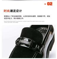 Nuevo Zapatos formales informales de terciopelo estilo francés a la moda color burdeos con remaches de Metal dorado para hombre - details 3