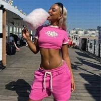 Conjunto deportivo de verano Syna World Drill para mujer, camiseta y pantalones cortos estilo hip hop - details 0