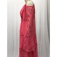 Vestido de mujer con cuello en V, floral, vestido largo rosa, tallas grandes - details 13