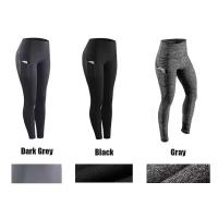 Mallas de cintura alta con bolsillos para mujer, pantalones deportivos de secado rápido para correr, Yoga y entrenamiento - details 1