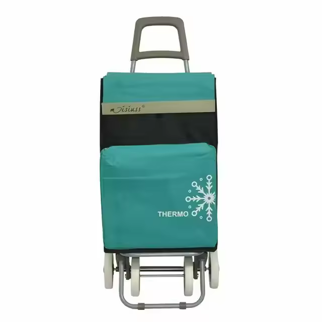 Carrito de Compras de 4 Ruedas con Bolsillos Ideal para Almacenamiento en Frío y Uso en la Playa - 1