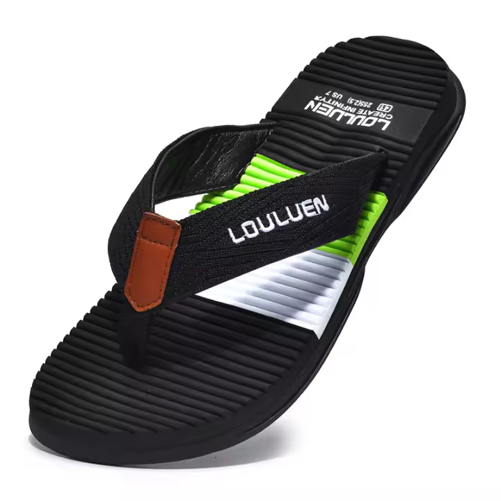 Verano nuevas chanclas de los hombres usan zapatillas de playa de goma antideslizante pellizcar pies sandalias al aire libre - 1