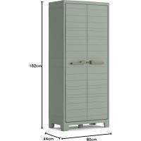 Caja de Almacenamiento de Resina Impermeable 2 Puertas, 4 Baldas Regulables en Altura - details 16