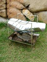 Estufa de cocina plegable portátil para exteriores, de madera para acampar, a prueba de viento, parrilla para barbacoa de montaña y mochilero - details 4