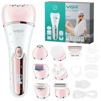 VGR 733 Epilador Eléctrico Para Mujer Trimmer De Cabello Facial Y Bikini Afeitadora Corporal Con 5 Piezas De Nozzle Tamaño 6 En 1 - details 3