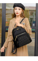 Mochila de moda con remaches para mujer, pequeña mochila de trabajo, bolso de hombro pequeño, mini mochila de viaje para mujer, bolso antirrobo - details 4