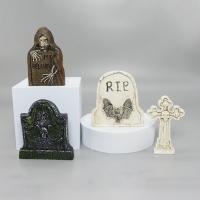 4 Uds Mini RIP lápidas calaveras DIY cementerio ataúd cementerio miniatura decoración de Halloween accesorios de adornos de jardín de hadas - details 7