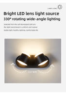 Apliques de pared modernos de 8/16/24W, luz de pared Led giratoria de 330 grados, luz blanca de 6500k, luz empotrada de 3000K, luz de pared de aleación de aluminio - details 1