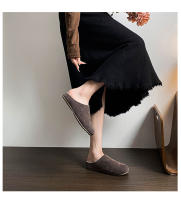 Un pedal de fondo plano bolsa cabeza perezosa medias zapatillas de terciopelo zapatos de mujer de gran tamaño. - details 16