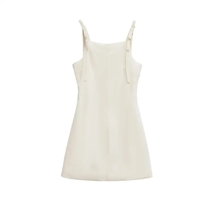 Vestido de Tanque A-Línea de Color Sólido Cuello Cuadrado Estilo de Moda para Mujeres en Verano 2025 - 1