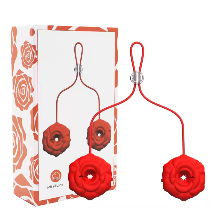 Leten 9 Vibraciones Clamps con Cadena Vibrador Portátil Recargable de Silicona para Mujeres, Parejas, Juguetes para Adultos Certificado CE - 1