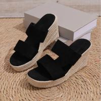 Sandalias con punta de plataforma abierta para mujer, calzado cómodo de tacón alto, zapatillas de playa, talla grande 35-43 - details 3