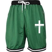 Pantalones de Baloncesto Cruzado para Hombres Línea de Malla de Secado Rápido Cintura Elástica - details 8