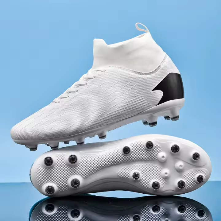 Alta parte superior transpirable zapatos de fútbol hierba artificial antideslizante zapatillas - 1