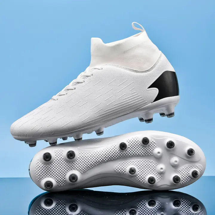 Alta parte superior transpirable zapatos de fútbol hierba artificial antideslizante zapatillas - 1