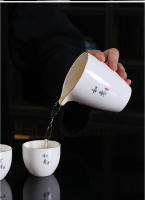 Dehua Sheep Fat Jade Cuenco de porcelana blanca con juego de regalo de té Kung Fu LOOG de negocios para el hogar al aire libre - details 6
