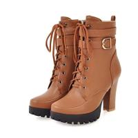 Delivery Sign Otoño/Invierno Botas de tacón alto con hebilla de cinturón para mujer - details 6