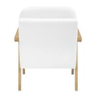Sillón de lino, sillón individual, sofá de madera, silla de lectura de relajación, cojín trasero de asiento grueso para sala de estar y dormitorio - details 2