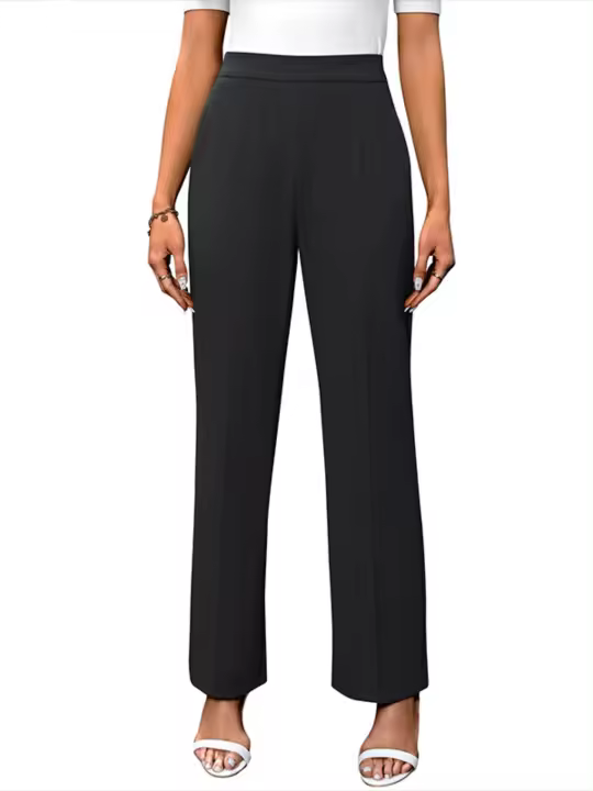 Pantalones elegantes de cintura alta para mujer, comodidad y estilo en primavera y otoño. - 1