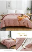 Funda de Edredón de Algodón 100% Sólida con Cierre de Cremallera para Cama King Size Sin Funda de Almohada - details 6