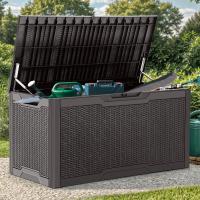 380L Grande Caja de Almacenaje de Jardín, Resina Arcón de Ordenación Exterior para Muebles de Patio - details 9
