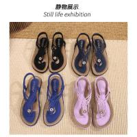Sandalias de Mujer Bohemias Tejidas 2025 Suela Plana Tallas 36-44 Estilo Veraniego Casual para Playa y Ciudad - details 36
