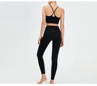 Mallas sin costuras de cintura alta para mujer, pantalones elásticos de Yoga, ropa de gimnasio informal - details 19