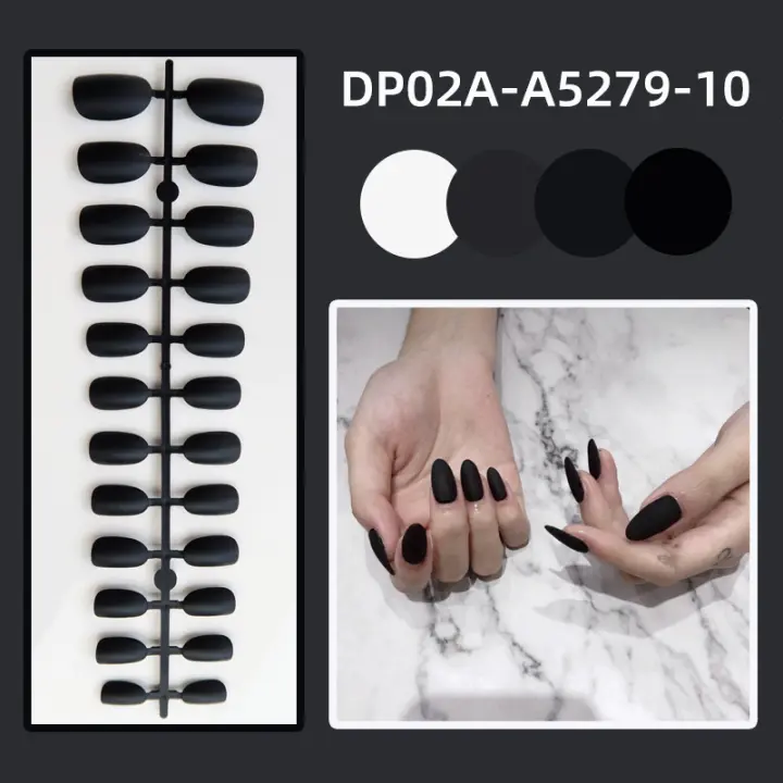 Uñas Postizas de Ballet de 24 piezas en Colores Surtidos y Acabado Mate Frontera Artificial para Arte de Uñas Falsas Producto Normal de Belleza - 1