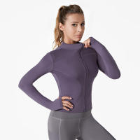 Women sport running slim fit long sleeve yoga outdoor jacket - details 6