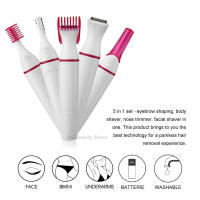 Depiladora eléctrica multifunción 5 en 1, afeitadora para cejas, axilas, Bikini, piernas, mujer - details 1