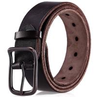 Cinturones de diseñador para hombre, piel de vaca auténtica de alta calidad, color marrón, de lujo,talla grande, 100% grano real - details 59