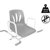 Silla Bañera Personas Mayores, Giratoria 360º, Asiento Adulto, Ortopedia, Antideslizante, Negra - details 2