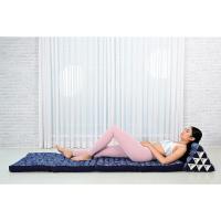 Cómodo Colchón De Suelo con Cojín De Lectura, Futón Japonés, Cama Plegable O Esterilla De Masaje Tailandés, 170 x 53 cm, Azul Claro - details 45