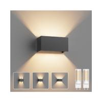 Aplique de Pared Exterior Con G9 LED Bombillas Reemplazables, Blanco Cálido 3000K Lampara de pared Interior/Exterior IP54 Ángulo ajustable Lámpara Pared (Antracita) - details 10