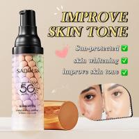 Nuevo Crema aislante de arcoíris de tres colores, 40ml, SPF50 + protector solar, hidratante, Invisible, poros, brillo Facial, corrección del tono de la piel - details 18