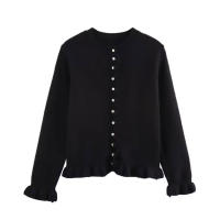 TRAFZA-suéter informal elegante y cálido con una hilera de botones para mujer, cárdigan de manga larga de punto decorativo apilado a la moda de primavera - details 6