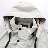 Chaqueta de Carcasa Suave para Exteriores 2024 A Prueba de Viento, Impermeable, Talla Grande, Color Sólido, con Capucha, Ligera - details 12