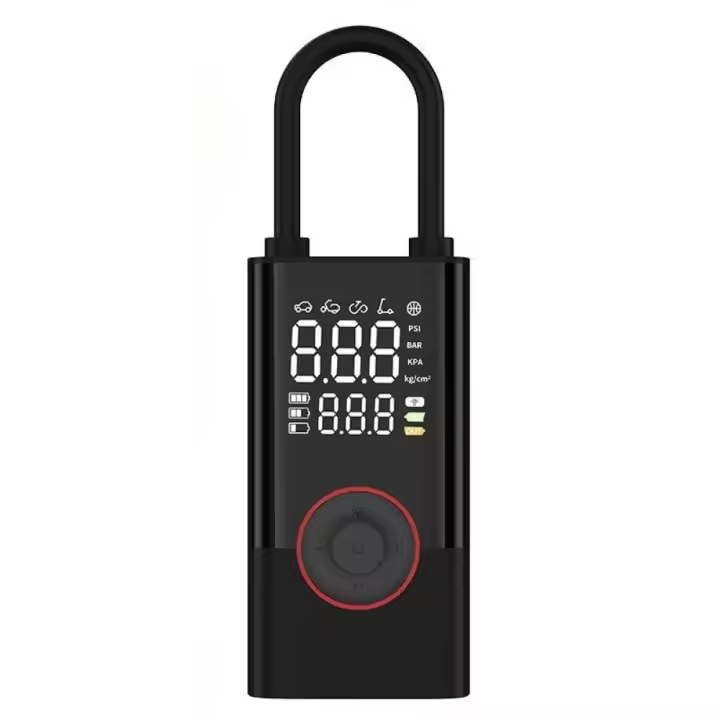 Infladores de neumáticos, compresores de aire portátiles, bombas de neumáticos sin cable, bombas de aire para coches, motos, bicicletas, balones con manómetros y luces LED - 1