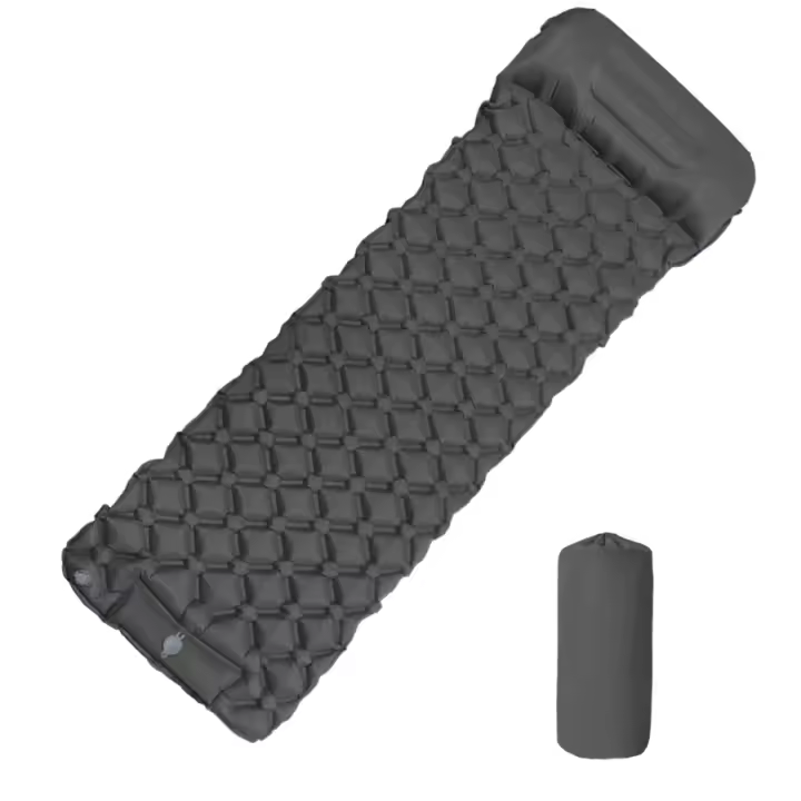 Colchón inflable para acampar al aire libre con almohadas y bomba de inflado integrada ultraligero, colchoneta de navegación para senderismo - 1