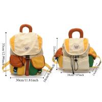 Bolsas para padres e hijos de 2 tamaños a juego de colores, mochila escolar con cordón multibolsillo de estilo coreano, mochila de nailon de gran capacidad para niños - details 0
