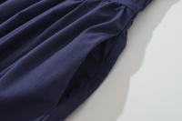 Estilo nuevo vestido de tirantes azul marino elegante clásico versátil a la moda para mujer - details 7